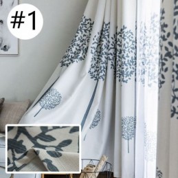 Stoff Nordischer Stil Großer Baum Fensterbehandlung Maßgefertigter Vorhang