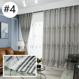 Moderne Verdunkelungsvorhänge Baum Jacquard Schatten Stoff Vorhänge