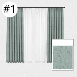 Elegante Verdunkelungsvorhänge Mit Blätterdruck Für Das Wohnzimmer
