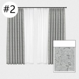 Elegante Verdunkelungsvorhänge Mit Blätterdruck Für Das Wohnzimmer