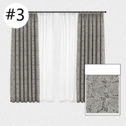 Elegante Verdunkelungsvorhänge Mit Blätterdruck Für Das Wohnzimmer