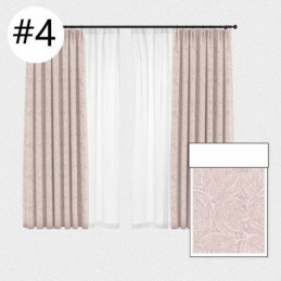 Elegante Verdunkelungsvorhänge Mit Blätterdruck Für Das Wohnzimmer