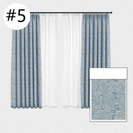 Elegante Verdunkelungsvorhänge Mit Blätterdruck Für Das Wohnzimmer
