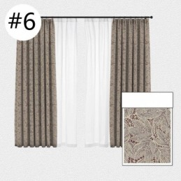 Elegante Verdunkelungsvorhänge Mit Blätterdruck Für Das Wohnzimmer