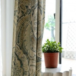 American Vintage Vorhang Nach Maß Vorhang Prächtiger Totem-Druck Wohnzimmer