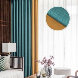 Hahnentritt-Jacquard-Vorhang, Maßgefertigt, Vorhang, Verdunkelung Für Wohnzimmer, Schlafzimmer