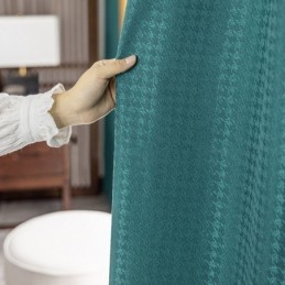 Hahnentritt-Jacquard-Vorhang, Maßgefertigt, Vorhang, Verdunkelung Für Wohnzimmer, Schlafzimmer