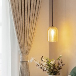 Elegante Verdunkelungsvorhänge Mit Blätterdruck Für Das Wohnzimmer