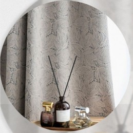 Elegante Verdunkelungsvorhänge Mit Blätterdruck Für Das Wohnzimmer