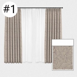 Elegante Verdunkelungsvorhänge Mit Blätterdruck Für Das Wohnzimmer
