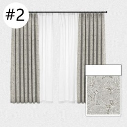 Elegante Verdunkelungsvorhänge Mit Blätterdruck Für Das Wohnzimmer