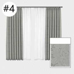 Elegante Verdunkelungsvorhänge Mit Blätterdruck Für Das Wohnzimmer
