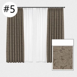 Elegante Verdunkelungsvorhänge Mit Blätterdruck Für Das Wohnzimmer