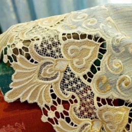 Chenille-Vorhang Nach Maß Vorhang Europa-Stil Stickerei Blume Fenster Behandlung