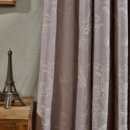 Retro Halbverdunkelungsvorhang, Maßgefertigter Vorhang, Präzisions-Jacquard, Wohnzimmer