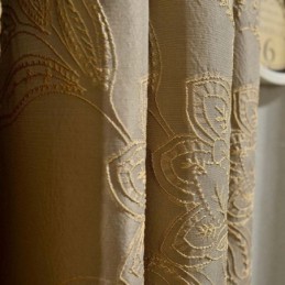 Retro Halbverdunkelungsvorhang, Maßgefertigter Vorhang, Präzisions-Jacquard, Wohnzimmer