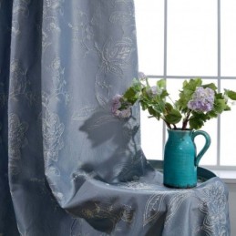Retro Halbverdunkelungsvorhang, Maßgefertigter Vorhang, Präzisions-Jacquard, Wohnzimmer