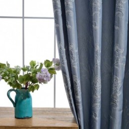 Retro Halbverdunkelungsvorhang, Maßgefertigter Vorhang, Präzisions-Jacquard, Wohnzimmer