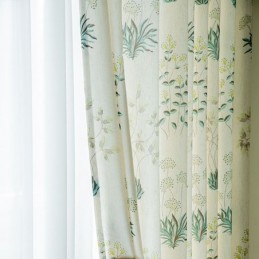 Tropische Bedruckte Verdunkelungsvorhänge Grüne Blätter Vorhang Maßgeschneiderter Vorhang Für Schlafzimmer