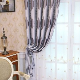 Nordic Max Verdunkelungsvorhang, Maßgefertigt, Vorhang Mit Rankenmuster, Jacquard-Druck, Für Schlafzimmer