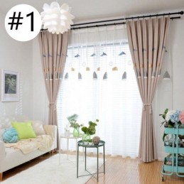 Hochwertiger Bestickter Kronleuchter-Fenstervorhang, Maßgefertigter Vorhang Für Das Wohnzimmer