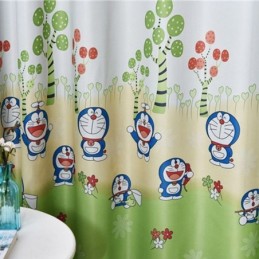 Doraemon Bedruckter Verdunkelungsvorhang, Maßgefertigt, Vorhang, Fenstervorhänge Für Kinderzimmer