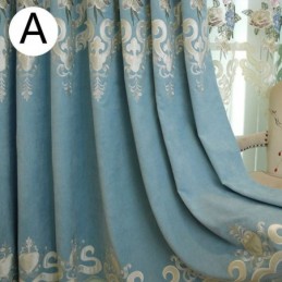 Home Vorhang Maßgefertigter Vorhang Im Europäischen Stil Mit Blumenstickerei