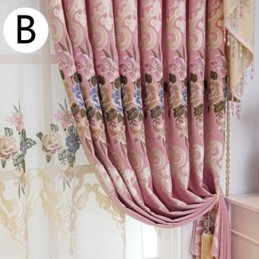 Home Vorhang Maßgefertigter Vorhang Im Europäischen Stil Mit Blumenstickerei