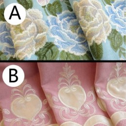 Home Vorhang Maßgefertigter Vorhang Im Europäischen Stil Mit Blumenstickerei