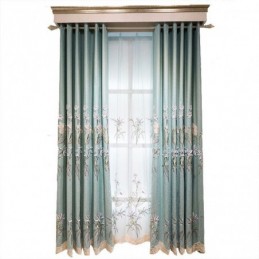Chenille-Vorhang, Maßgardine, Moderne Blumenstickerei