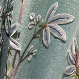 Chenille-Vorhang, Maßgardine, Moderne Blumenstickerei