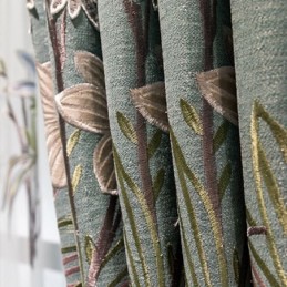 Chenille-Vorhang, Maßgardine, Moderne Blumenstickerei