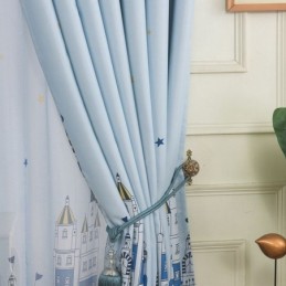 New Castle Gedruckt Vorhänge Europäischen Fenster Vorhänge Für Wohnzimmer