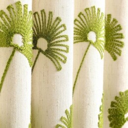 Moderne Gardine Nach Maß Gardine Baumwolle Leinen Frische Blätter Stickerei