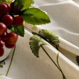Moderne Gardine Nach Maß Gardine Baumwolle Leinen Frische Blätter Stickerei