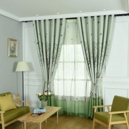 Moderne Pastorale Vorhänge Baum Gedruckt Für Wohnzimmer