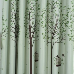 Moderne Pastorale Vorhänge Baum Gedruckt Für Wohnzimmer