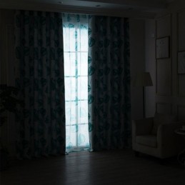 Moderne Tropische Bedruckte Vorhänge, Grüne Blätter, Fenstervorhang Für Wohnzimmer