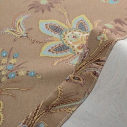 Amerikanischer Stil Voile Transparent Vorhang Maßgefertigt Vorhang Panle Braun Blumendruck