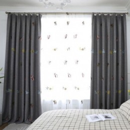 Verdunkelungsvorhang Nach Maß Vorhang Kätzchen Stickerei Schlafzimmer