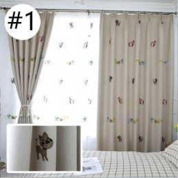 Verdunkelungsvorhang Nach Maß Vorhang Kätzchen Stickerei Schlafzimmer