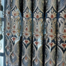 Chenille-Vorhang Nach Maß Vorhang Europa-Stil Fensterbehandlung Wohnzimmer