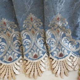 Chenille-Vorhang Nach Maß Vorhang Europa-Stil Fensterbehandlung Wohnzimmer