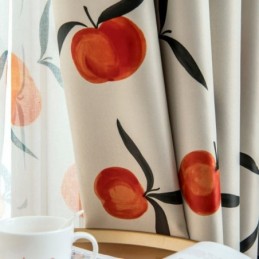 Verdunkelungsvorhang Nach Maß Gardine Obstdruck Fenster