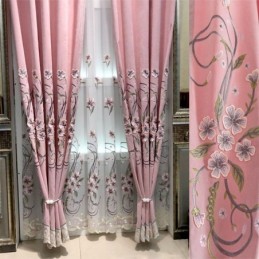 Chenille-Vorhang, Maßgardine, Moderne Blumenstickerei