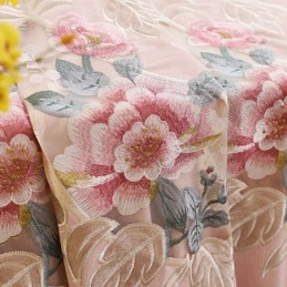 Home Vorhang Maßgefertigter Vorhang Im Europäischen Stil Mit Blumenstickerei