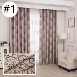 Moderne Verdunkelungsvorhänge Baum Jacquard Schatten Stoff Vorhänge