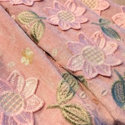 Chenille-Vorhang, Maßgardine, Moderne Blumenstickerei