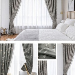 Moderne Gardine Nach Maß Vorhang Blumendruck Home