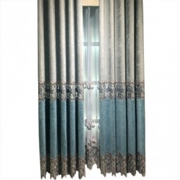 Chenille-Vorhang, Maßanfertigung, Vorhang, Modern, Stickerei, Wohnzimmer